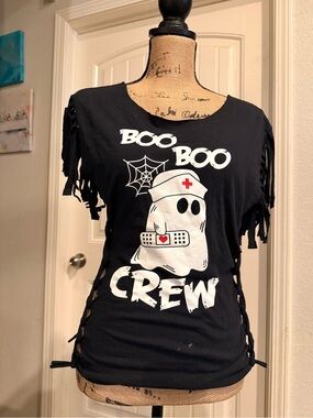 Boo Boo Crew Black Fringe Women's Tee